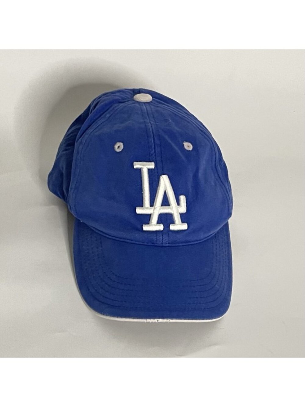 Vintage LA Dodgers Youth Hat Blue Strapback Baseball Cap Logo Back Strap w White